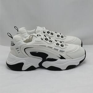 Steve Madden Flex Women's Sneakers Size 10M White/Black Low Top Running Shoes